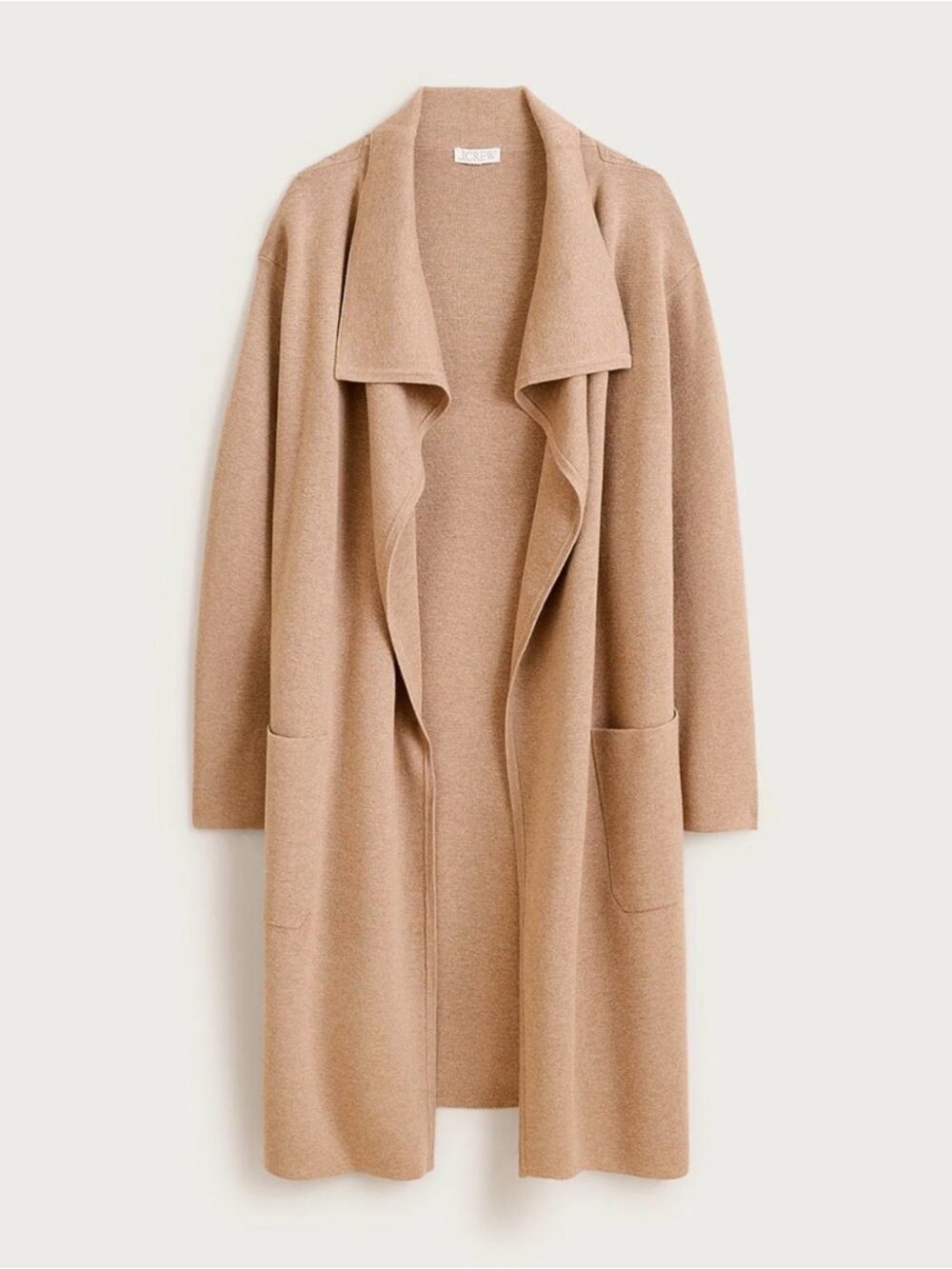 J. Crew Shawl Collar Sweater Blazer Tan Size XS Minimalist